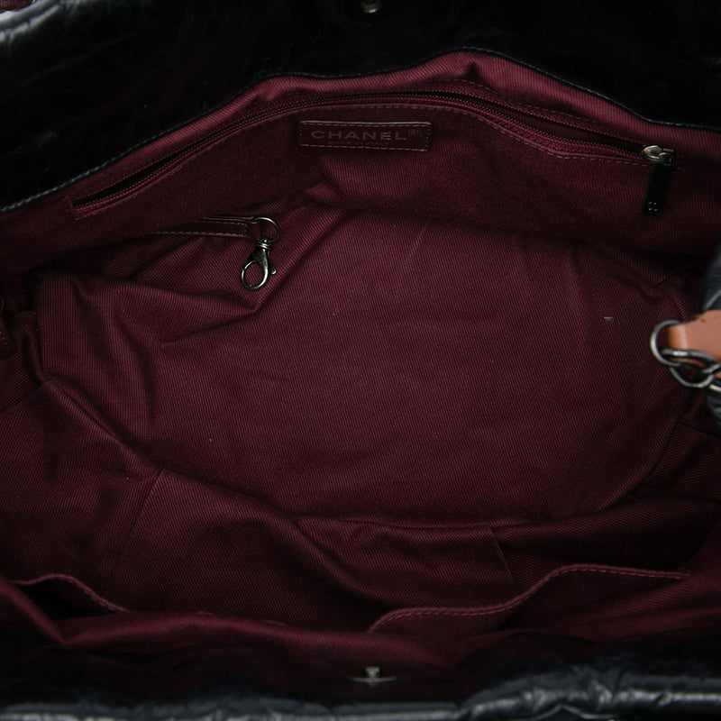 Large Quilted Iridescent Calfskin In The Mix Satchel - Image 4