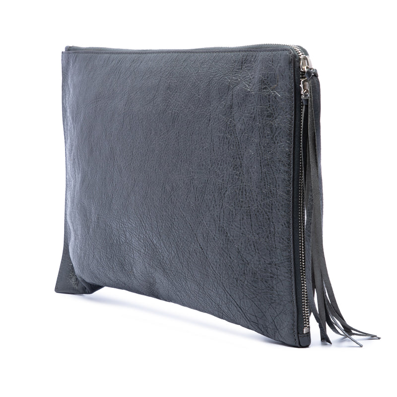 Lambskin Motocross Classic Zip Around Flat Clutch - Image 2