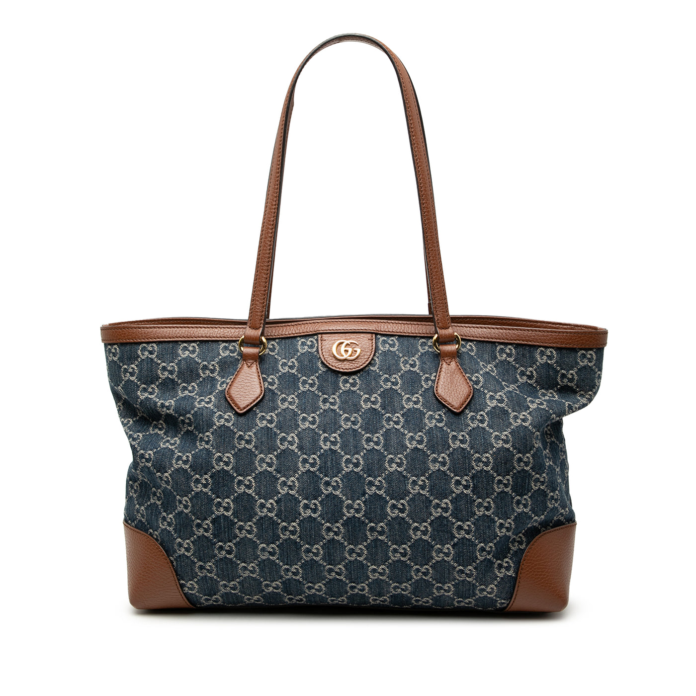 Medium GG Denim Ophidia Tote - Image 1
