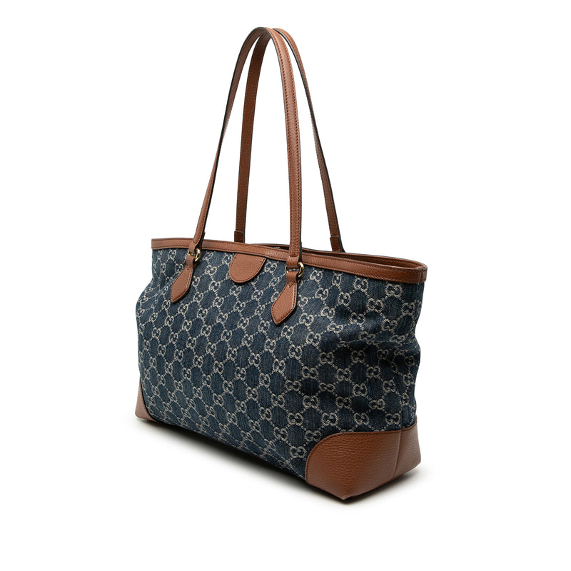 Medium GG Denim Ophidia Tote - Image 2