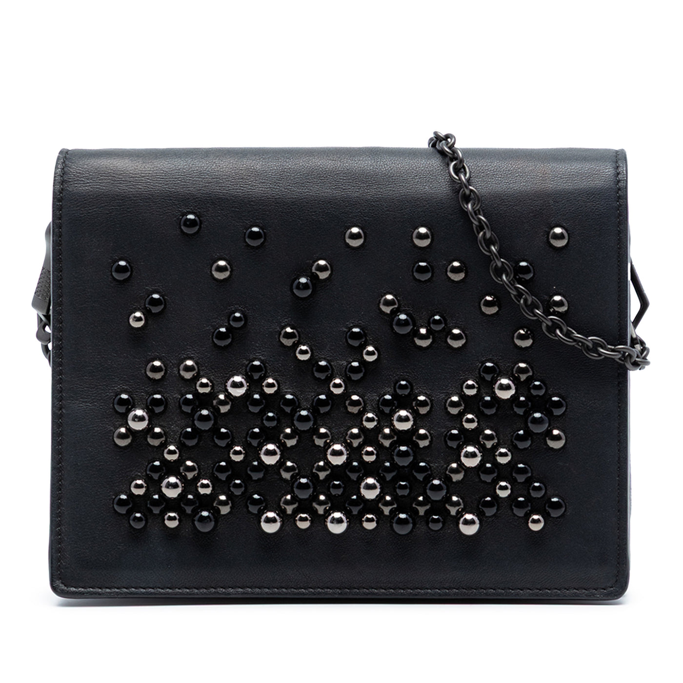 Leather Studded Wallet on Chain - Image 1