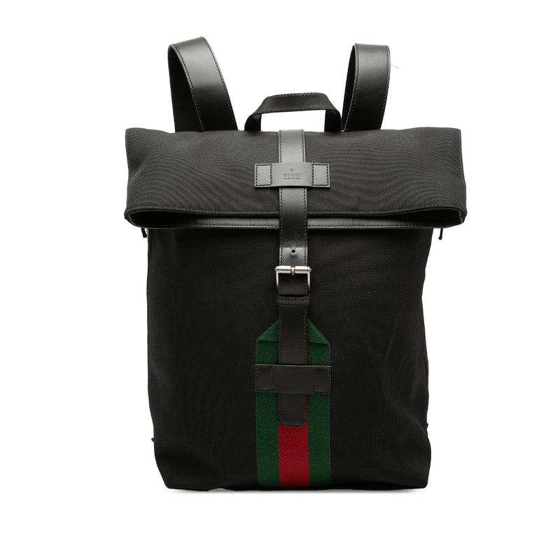 Canvas Techno Web Fold Over Backpack