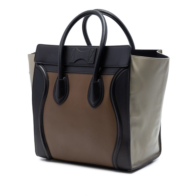 Mini Tricolor Calfskin Luggage Tote - Image 2