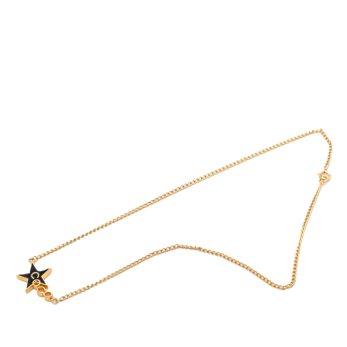 Gold Plated Enamel Coco Star Pendant Necklace - Image 1