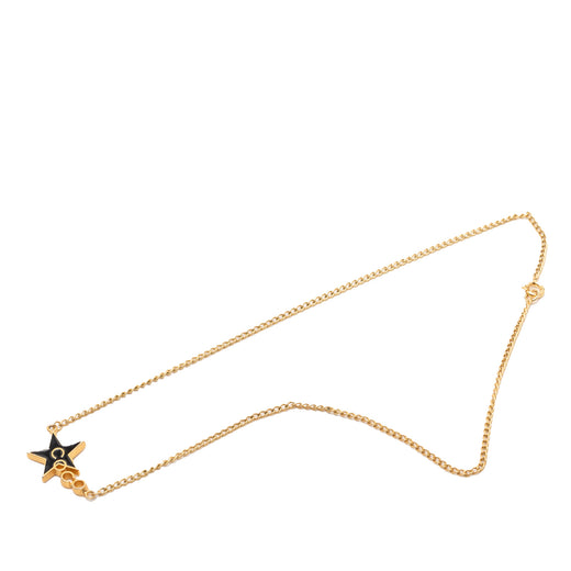 Gold Plated Enamel Coco Star Pendant Necklace - Image 1
