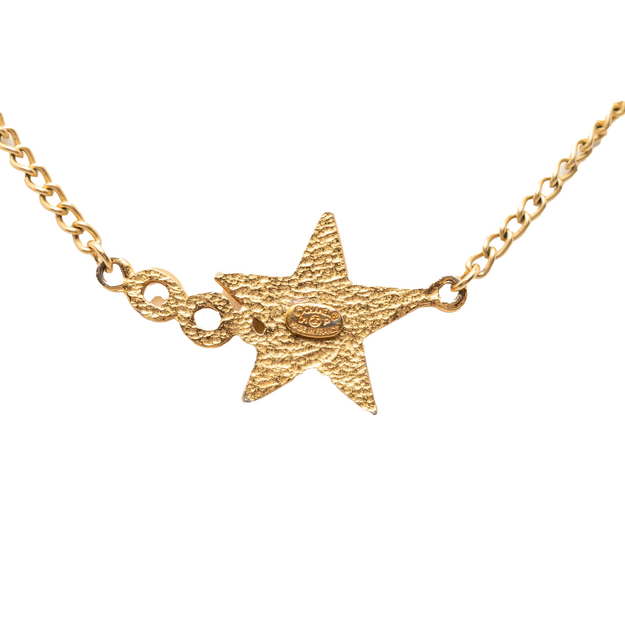 Gold Plated Enamel Coco Star Pendant Necklace - Image 3