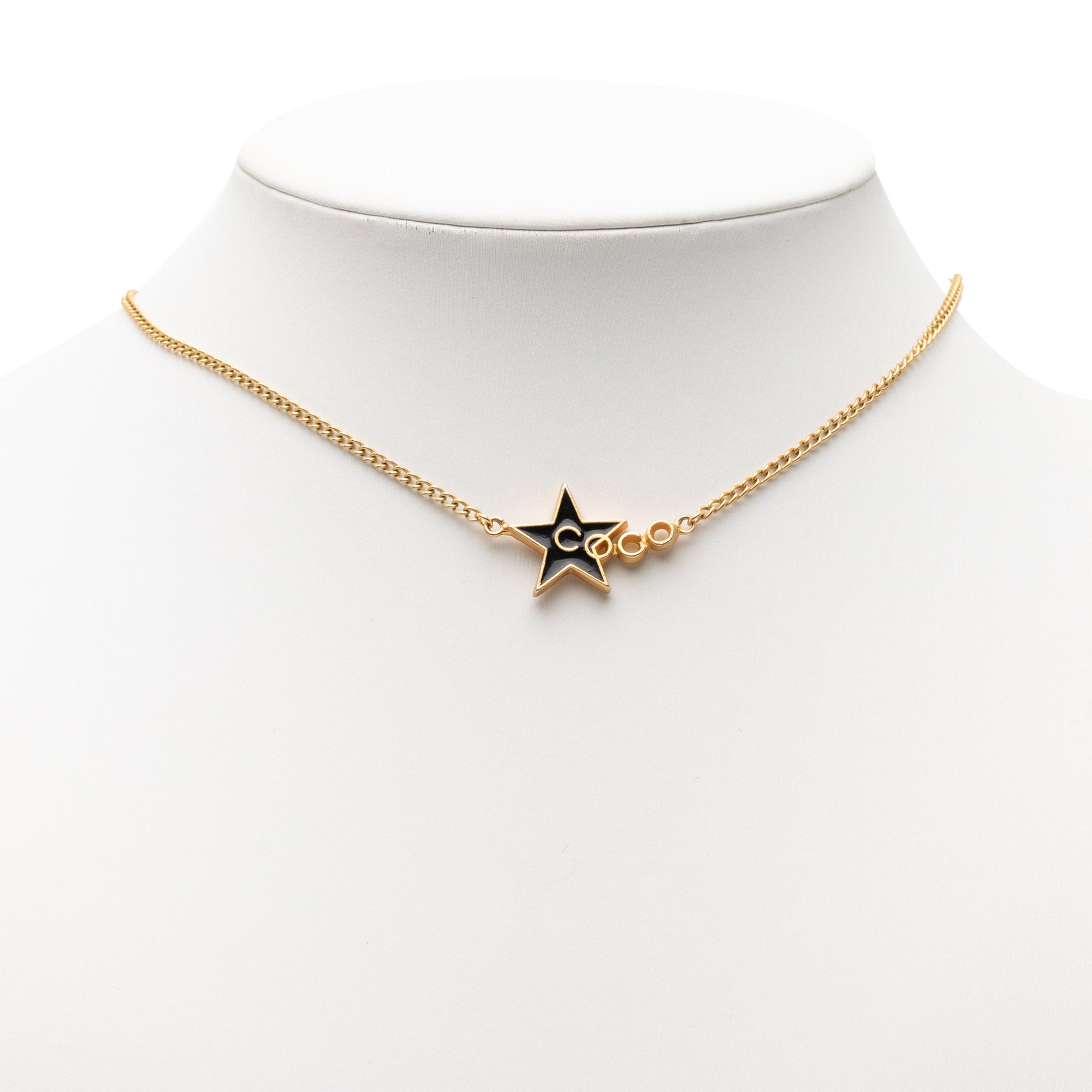 Gold Plated Enamel Coco Star Pendant Necklace - Image 5