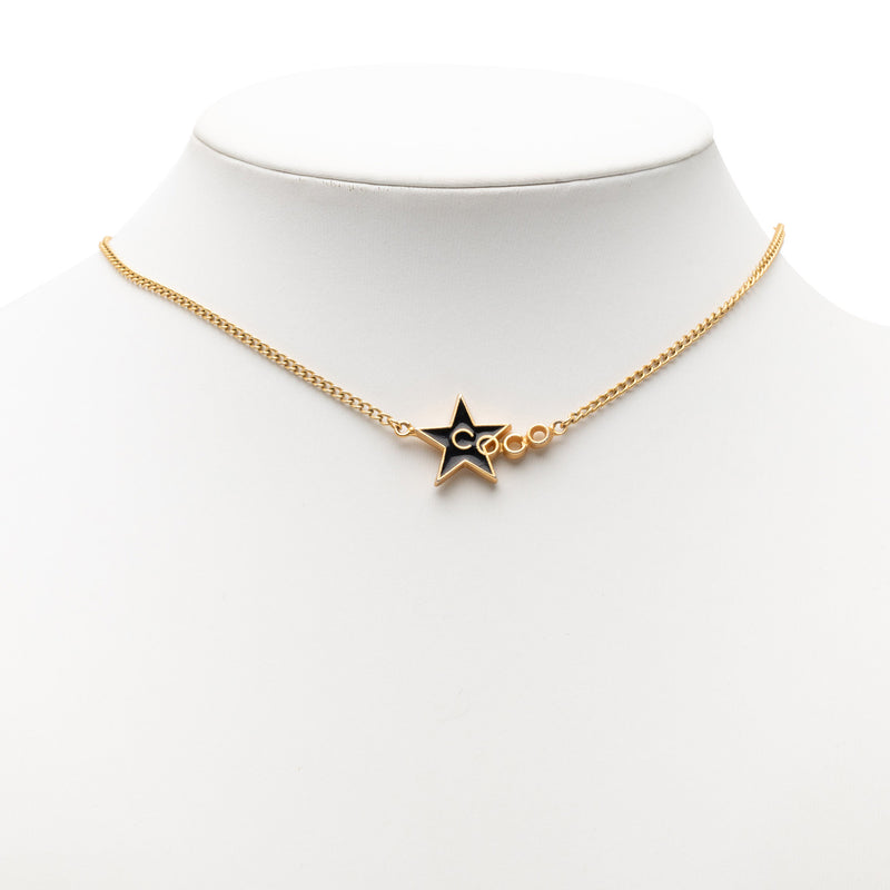 Gold Plated Enamel Coco Star Pendant Necklace - Image 5