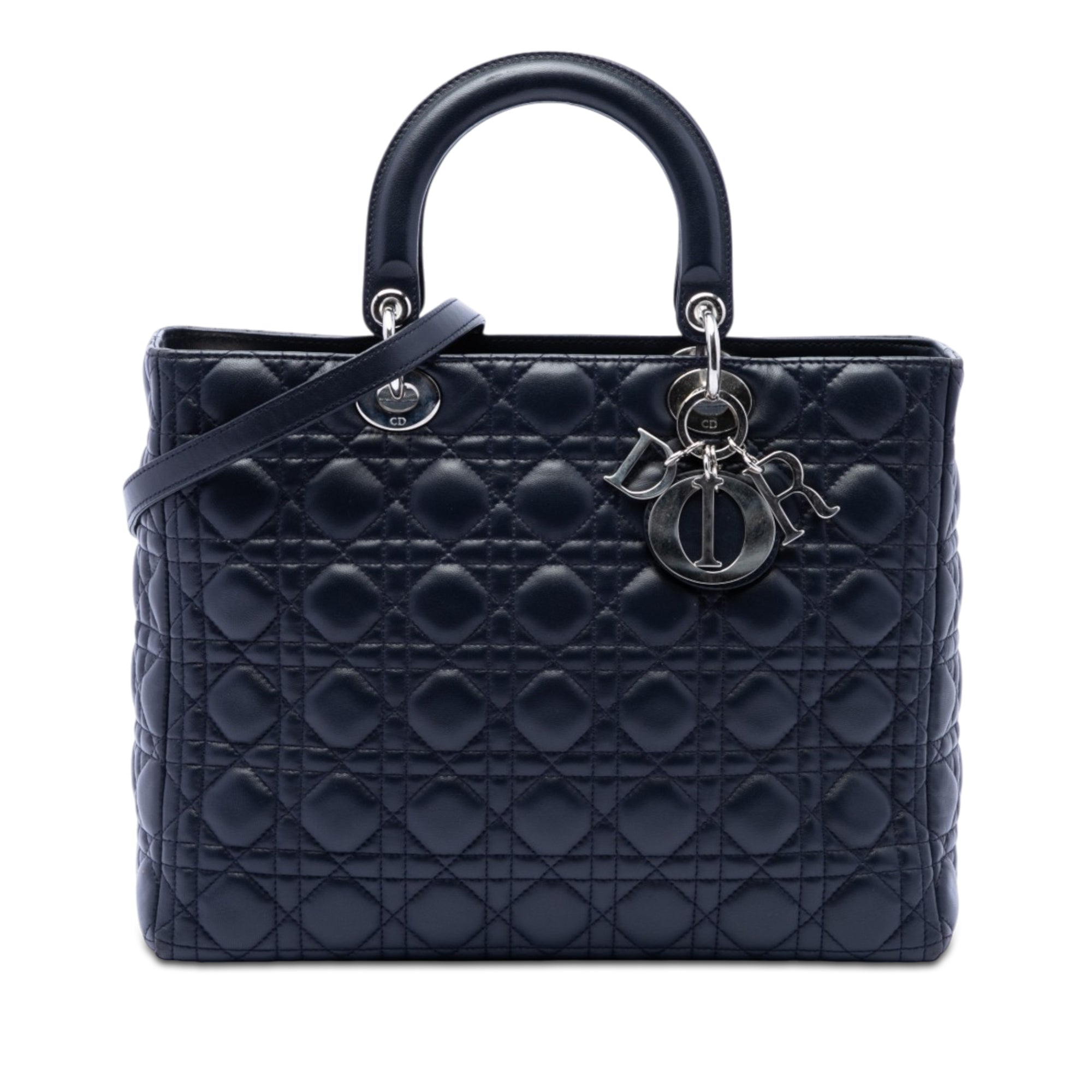 Large Lambskin Cannage Lady Dior - Image 1