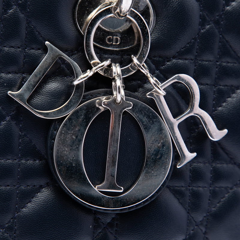 Large Lambskin Cannage Lady Dior - Image 5