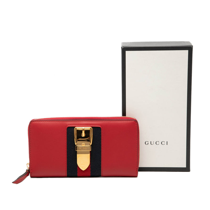 Calfskin Sylvie Zip Around Wallet - Image 8