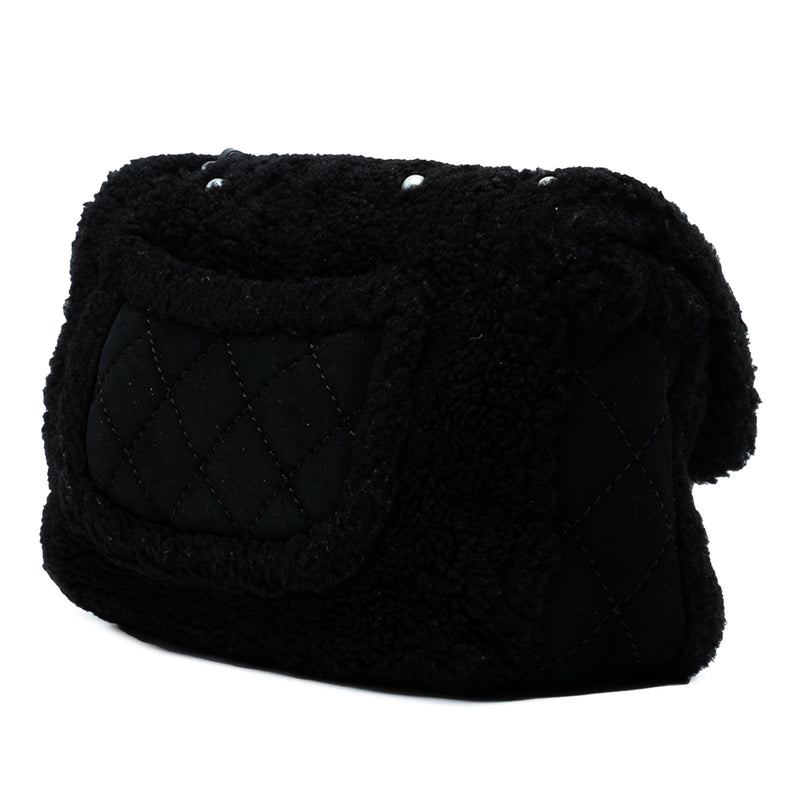 Medium Shearling Pearl Studded Flap - Image 2