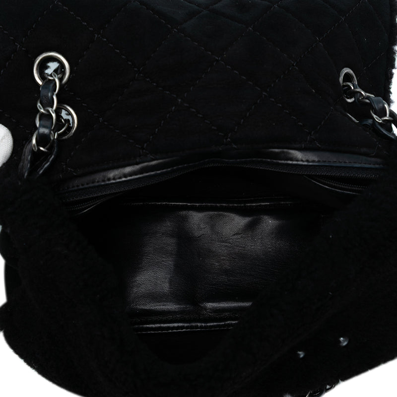 Medium Shearling Pearl Studded Flap - Image 4