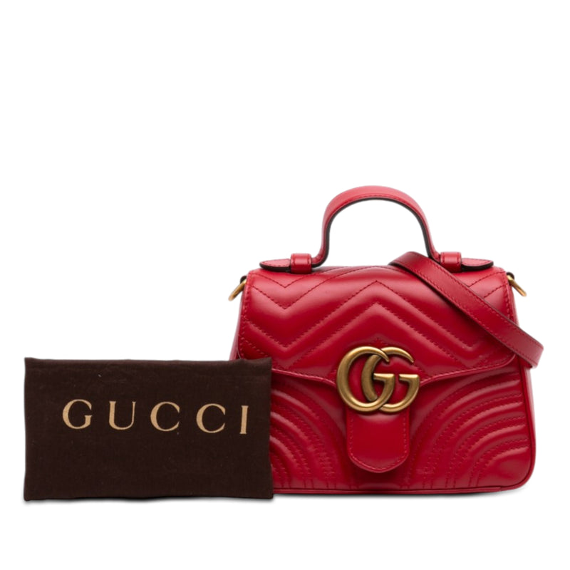 Mini GG Marmont Matelasse Leather Top Handle Bag - Image 7