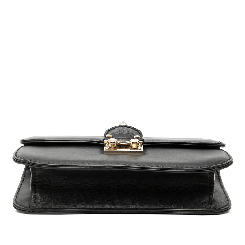Small Leather Rockstud Glam Lock Crossbody - Image 3