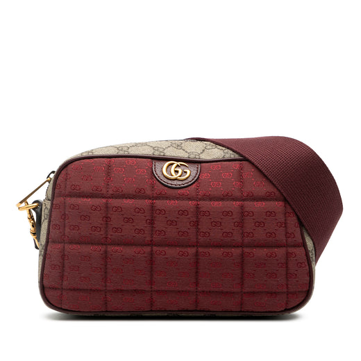Small Quilted Mini GG Canvas and GG Supreme Double G Crossbody - Image 1