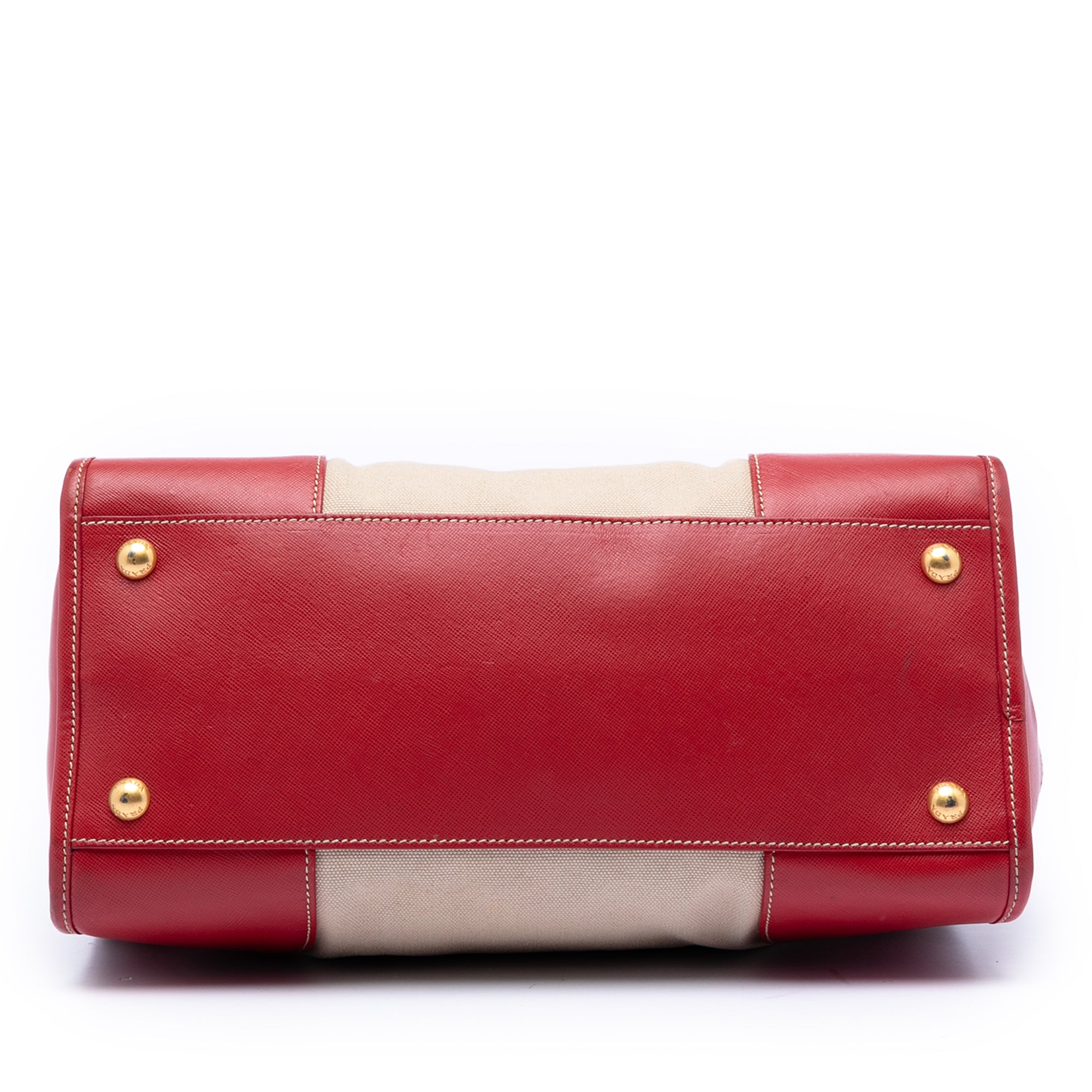 Saffiano Trimmed Canvas Canapa Satchel - Image 3