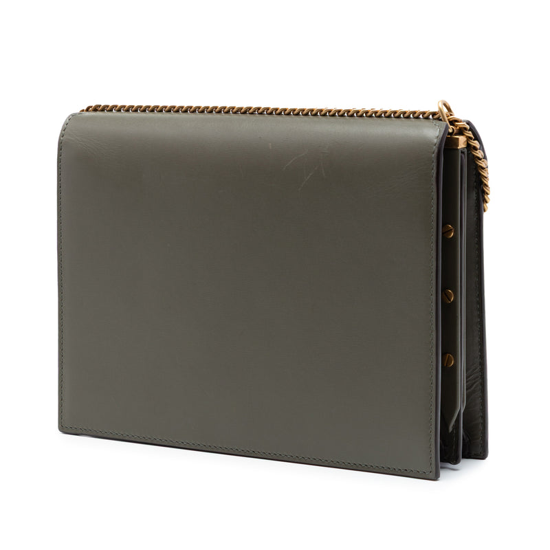 Suede and Calfskin Monogram Cassandra Clasp Bag - Image 2
