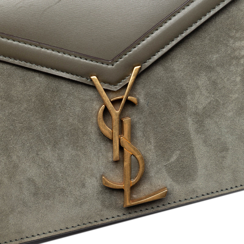 Suede and Calfskin Monogram Cassandra Clasp Bag - Image 5