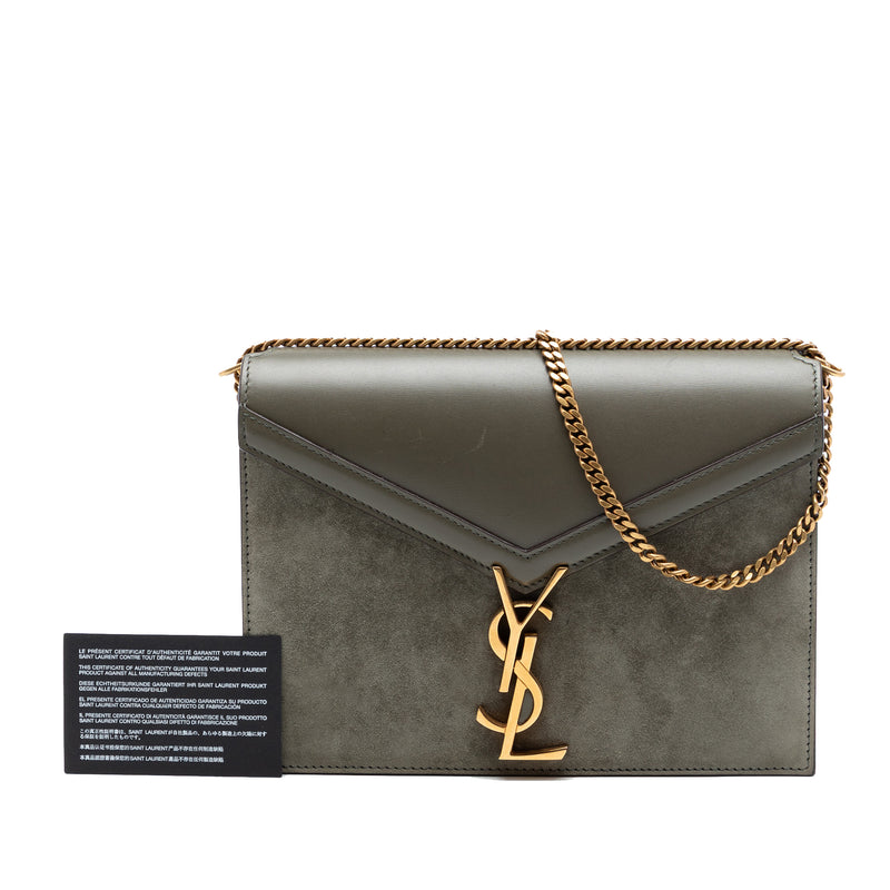 Suede and Calfskin Monogram Cassandra Clasp Bag - Image 8