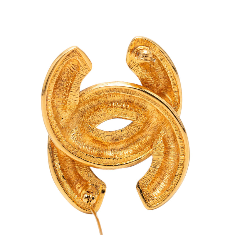 CC Gold Plated Quilted Brooch - Image 4