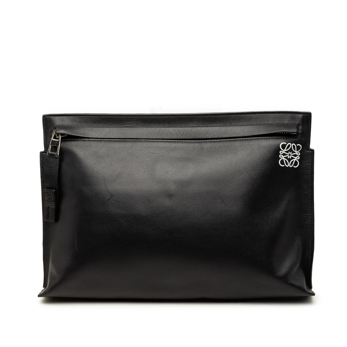 Leather Anagram T Clutch - Image 1