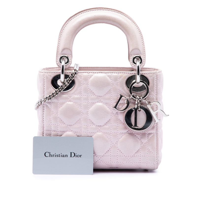 Mini Iridescent Lambskin Cannage Lady Dior - Image 7