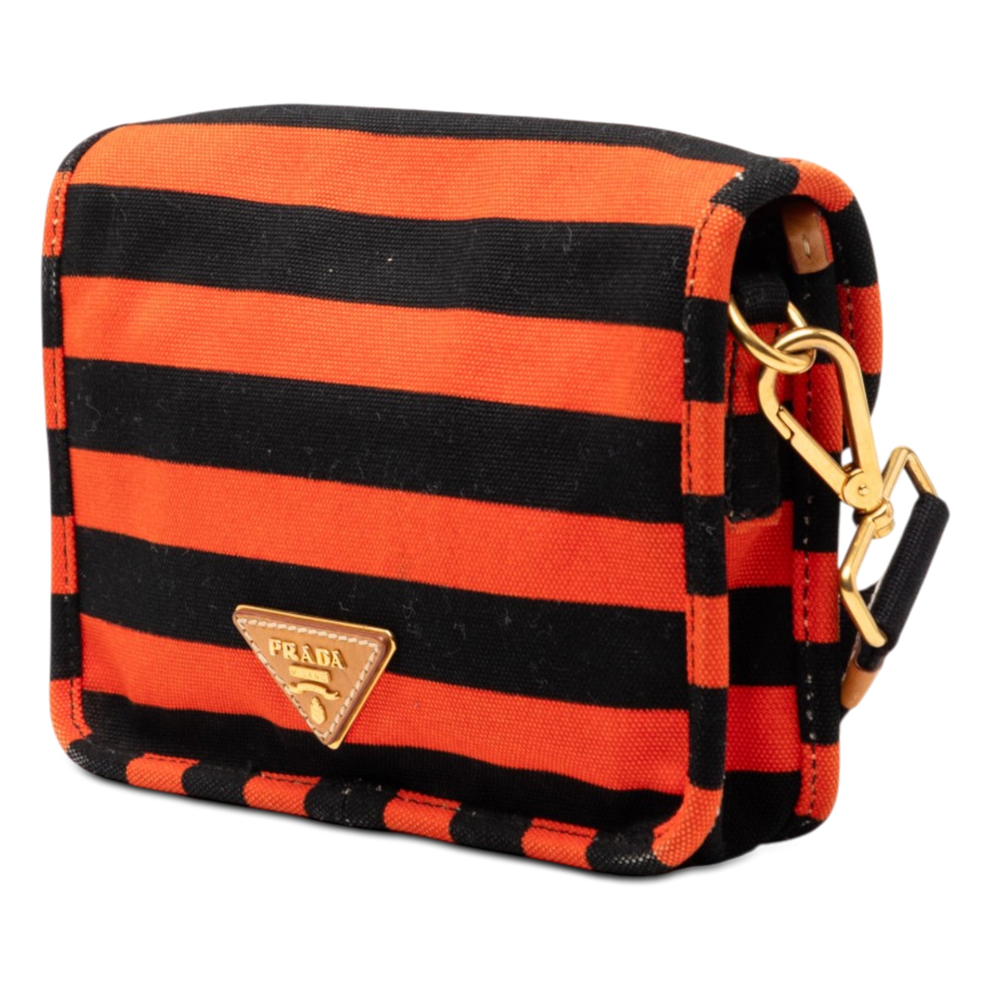Canvas Canapa Righe Striped Messenger Bag - Image 2