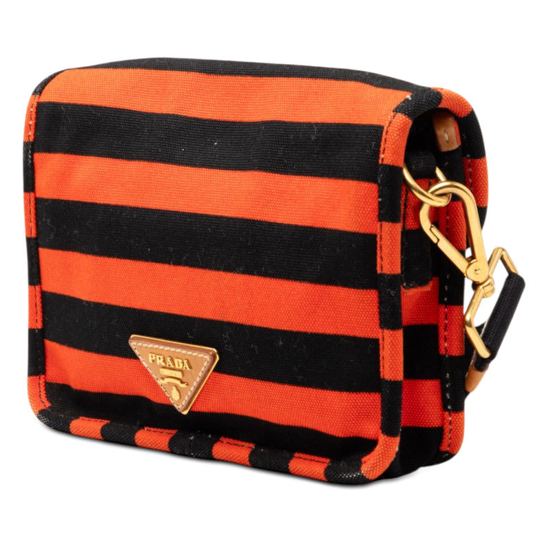 Canvas Canapa Righe Striped Messenger Bag - Image 2