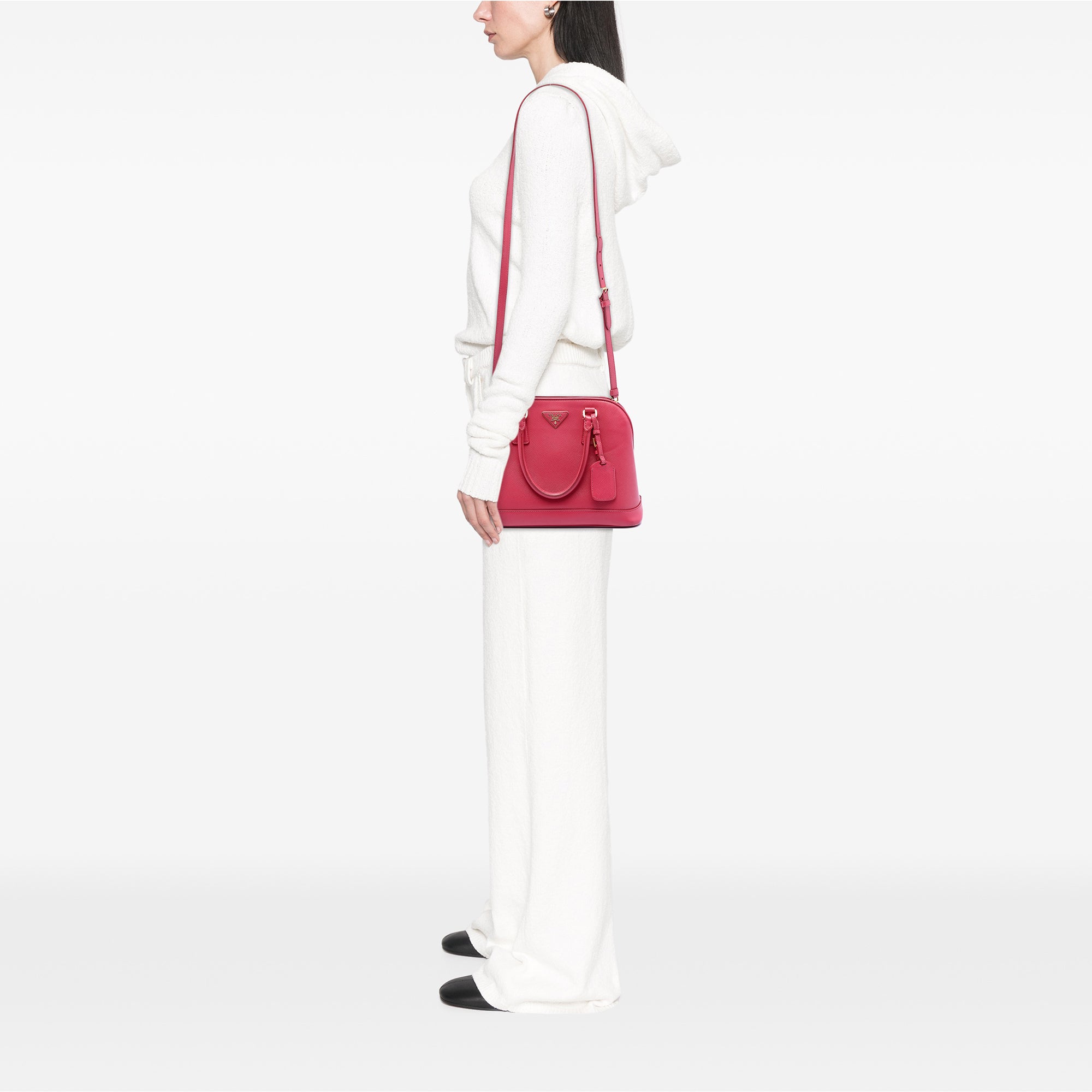 Medium Saffiano Lux Open Promenade Satchel - Image 6