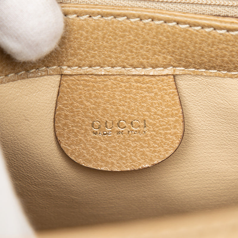 Grained Calfskin Bamboo Satchel - Image 5