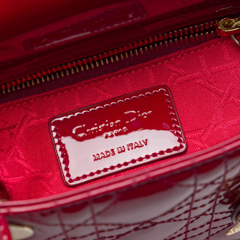 Mini Patent Cannage Lady Dior - Image 5