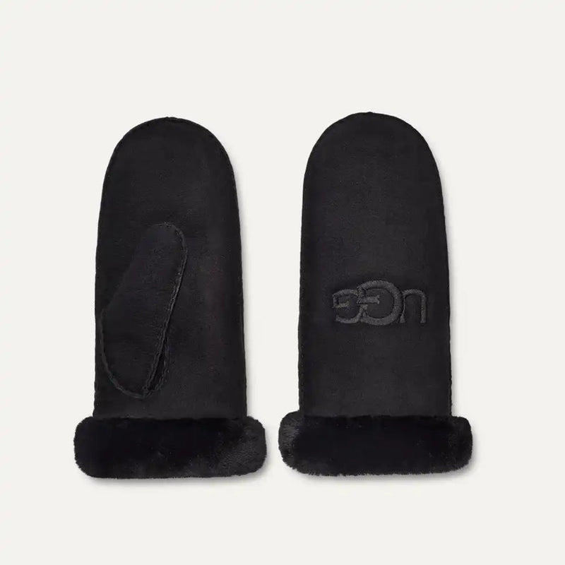 Ugg Sheepskin Mittens Gloves — Black
