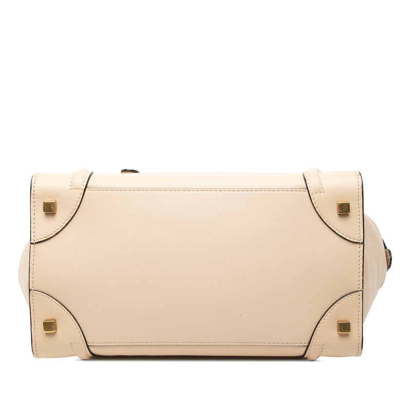 Mini Bicolor Leather Luggage Tote - Image 3