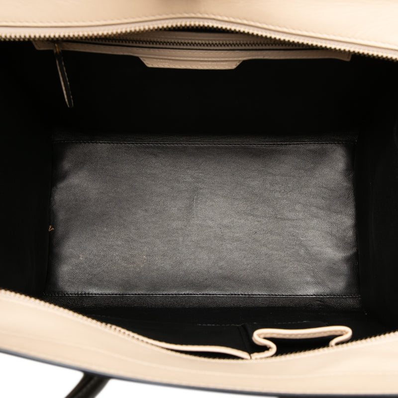 Mini Bicolor Leather Luggage Tote - Image 4