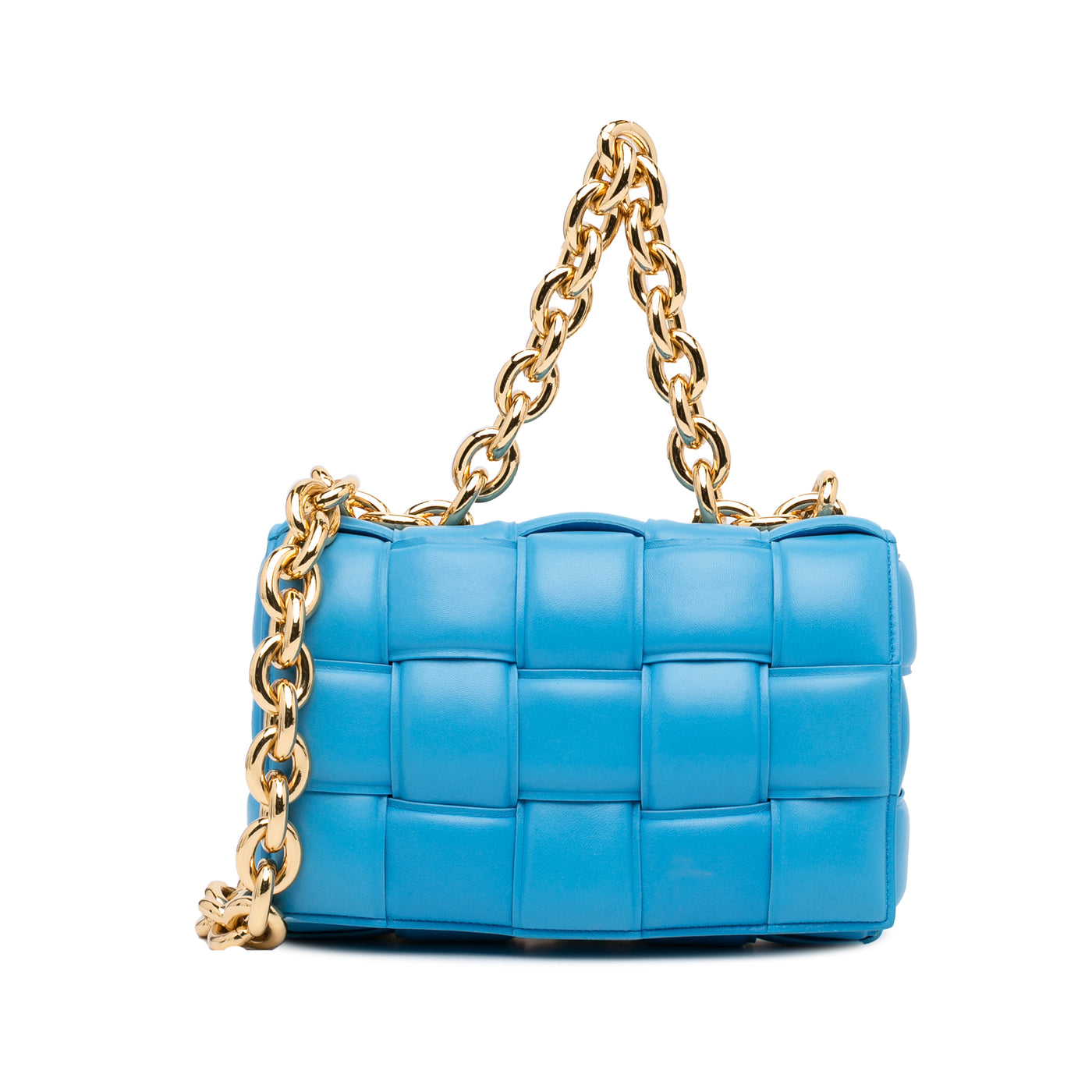 Nappa Intrecciato Padded Chain Cassette Satchel - Image 1