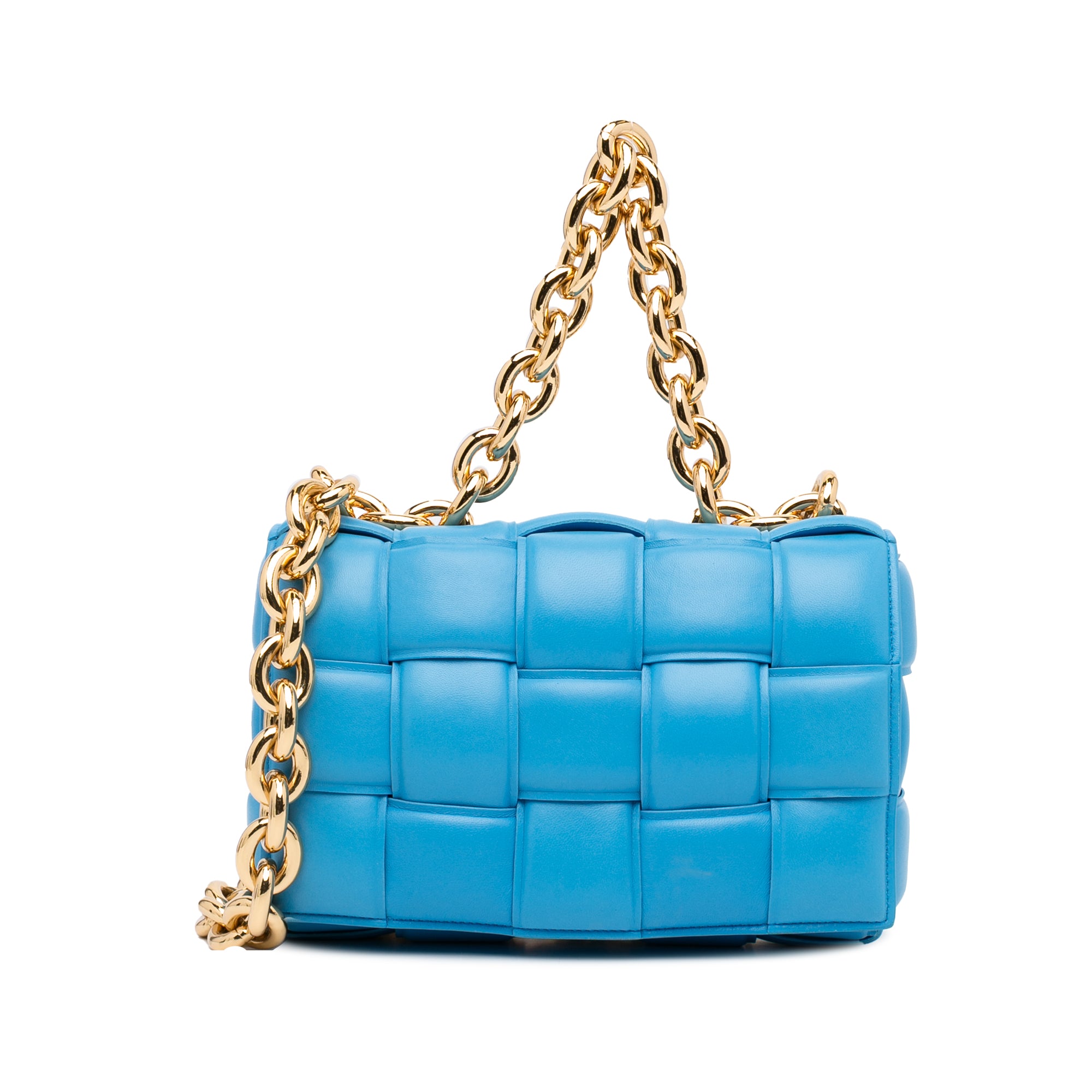 Nappa Intrecciato Padded Chain Cassette Satchel - Image 1