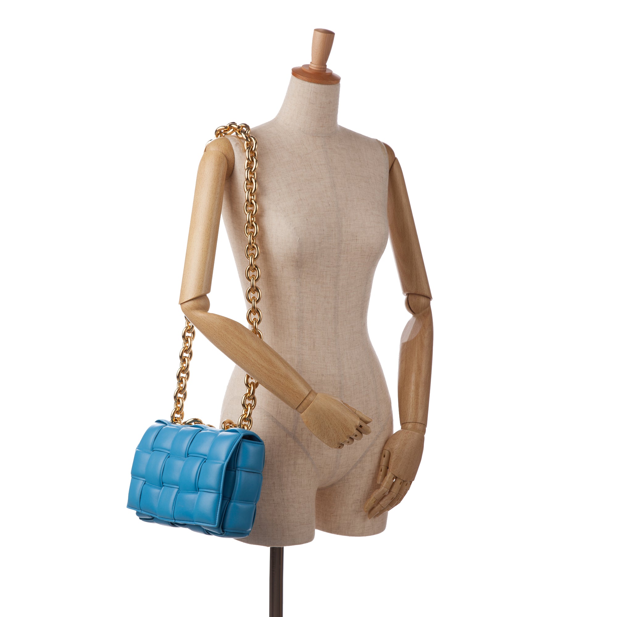 Nappa Intrecciato Padded Chain Cassette Satchel - Image 10