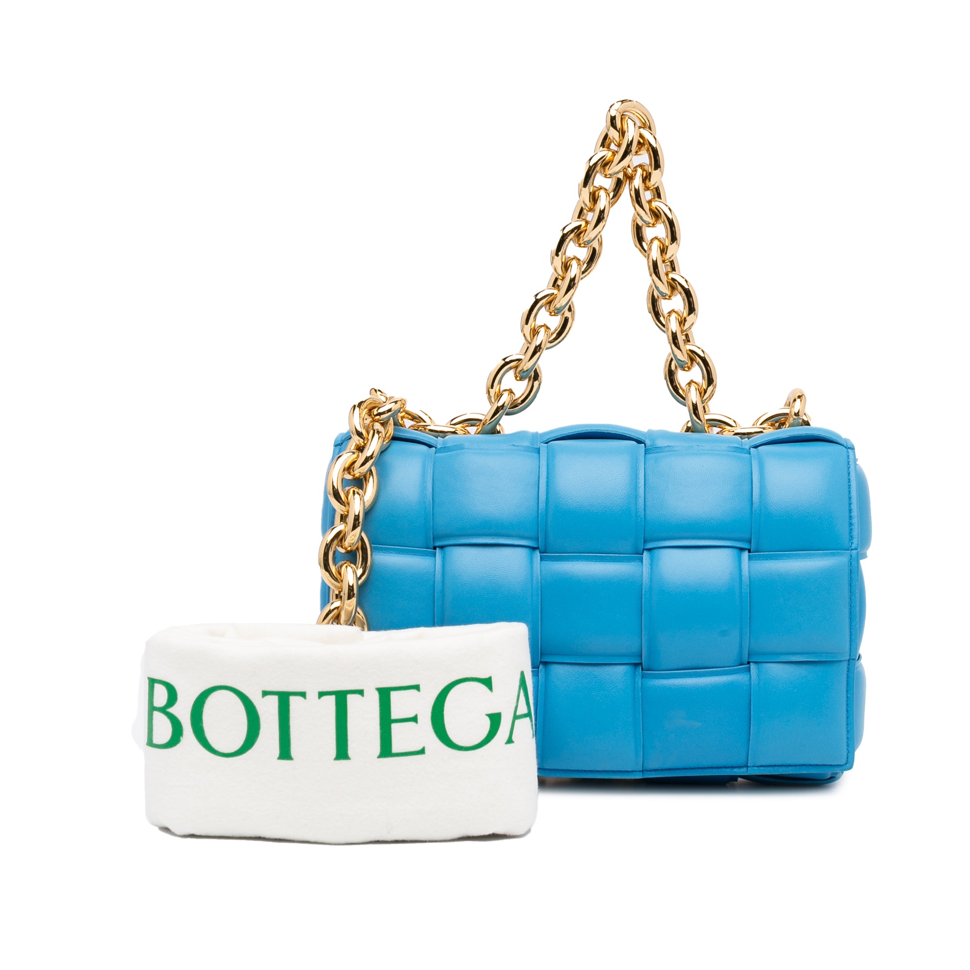 Nappa Intrecciato Padded Chain Cassette Satchel - Image 11