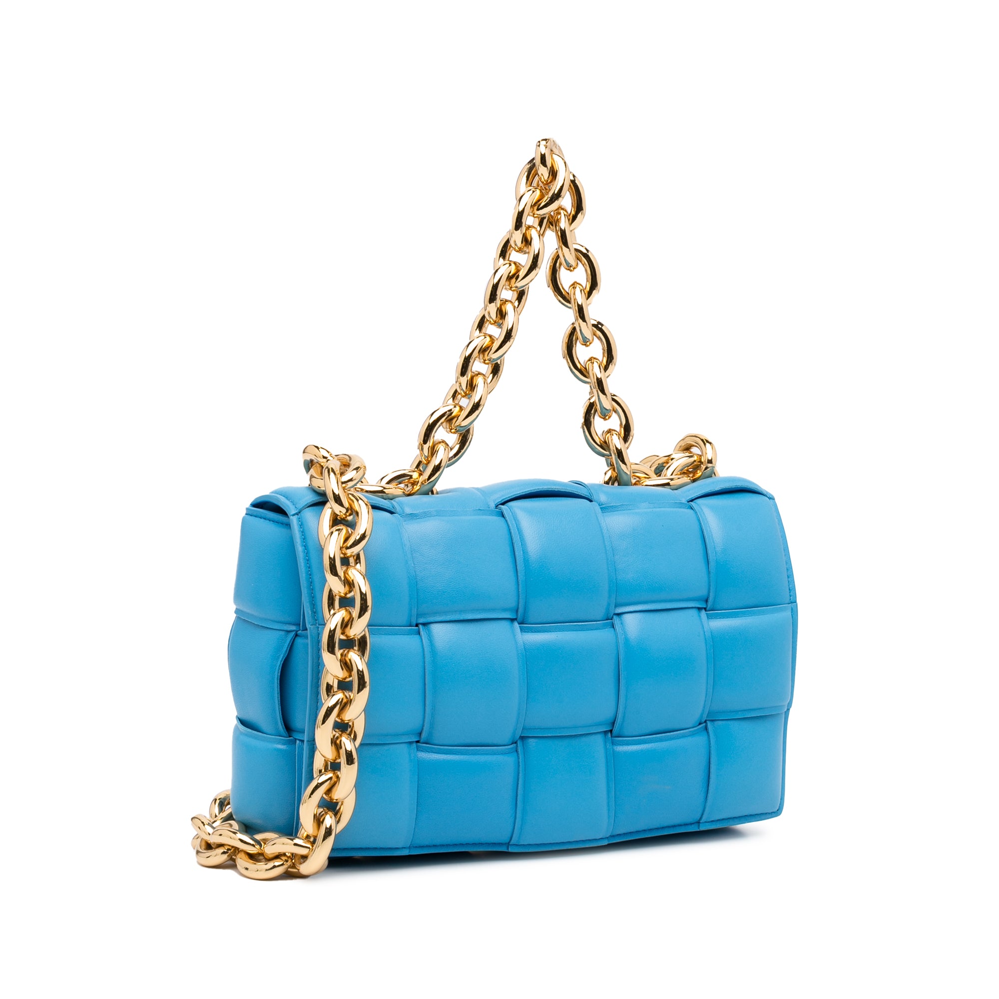 Nappa Intrecciato Padded Chain Cassette Satchel - Image 2