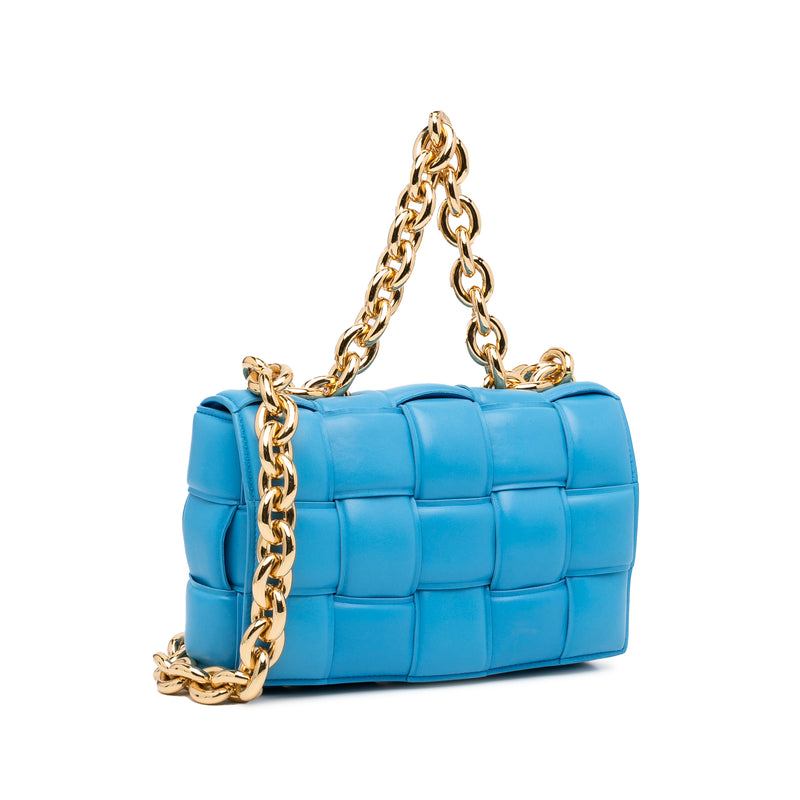 Nappa Intrecciato Padded Chain Cassette Satchel - Image 2