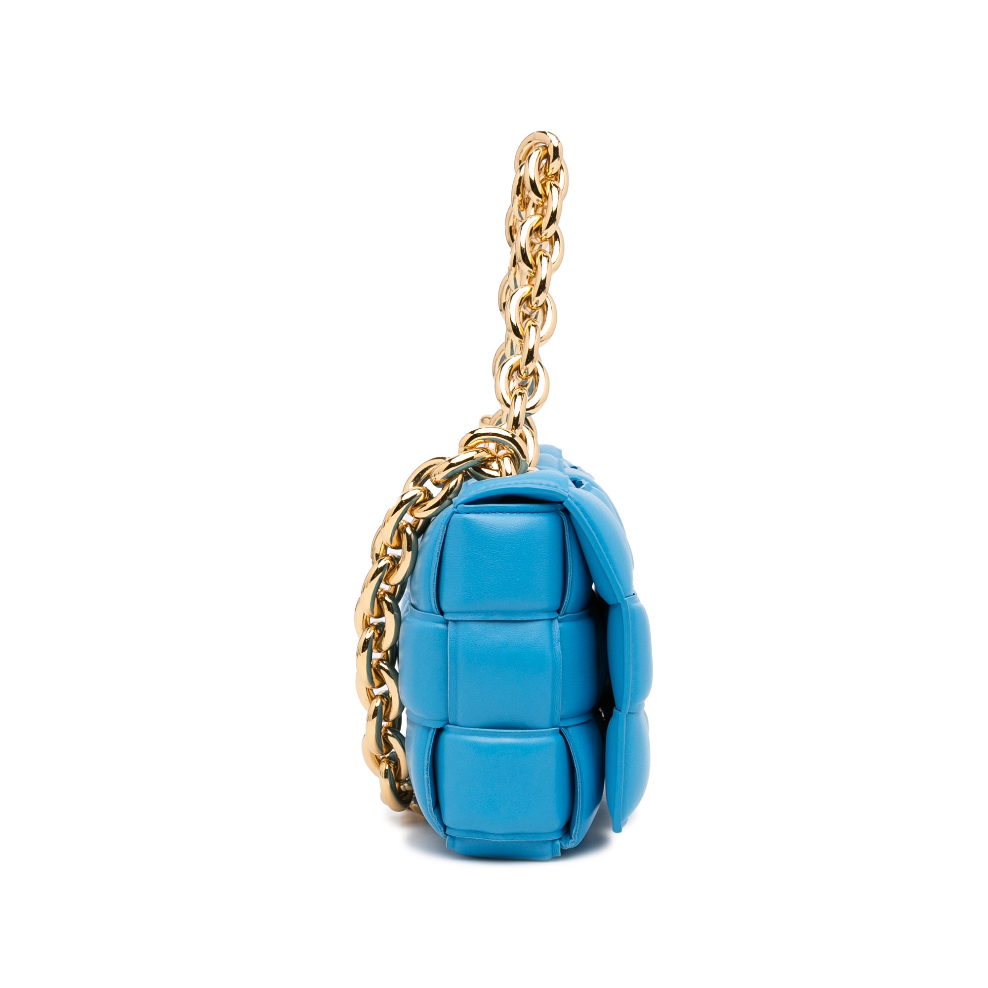 Nappa Intrecciato Padded Chain Cassette Satchel - Image 3
