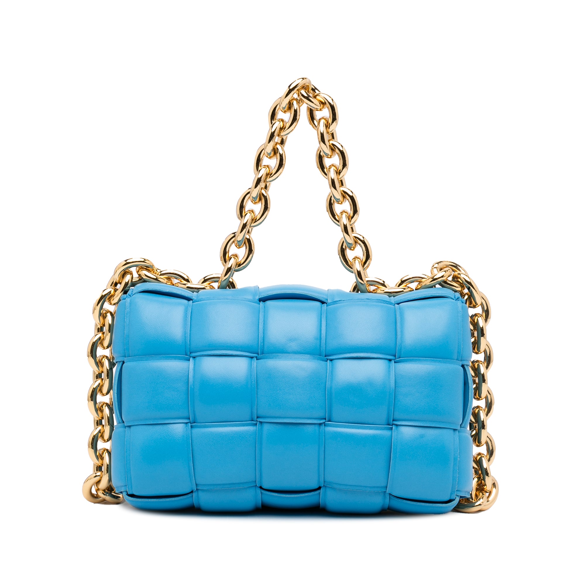 Nappa Intrecciato Padded Chain Cassette Satchel - Image 4