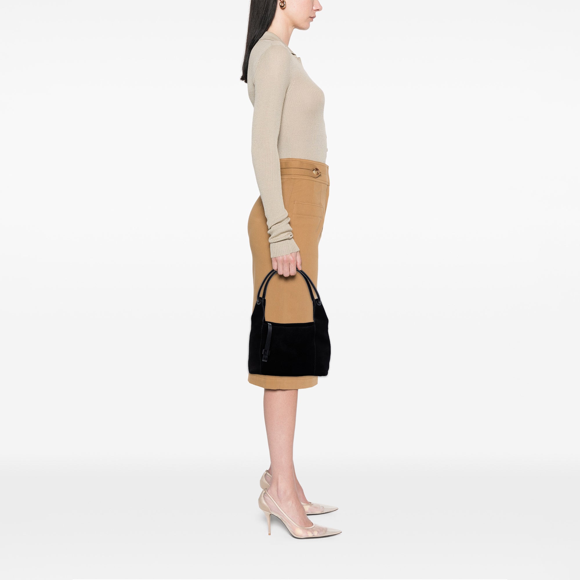 Suede Handbag - Image 7