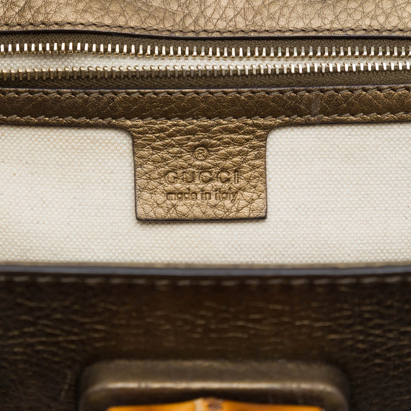 Medium Leather New Bamboo Satchel - Image 5