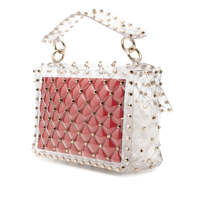 Medium PVC Rockstud Spike Satchel - Image 2