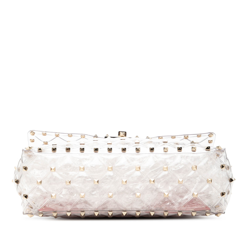Medium PVC Rockstud Spike Satchel - Image 3