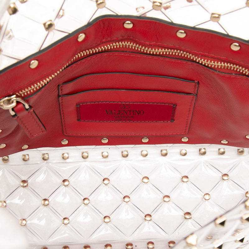 Medium PVC Rockstud Spike Satchel - Image 4