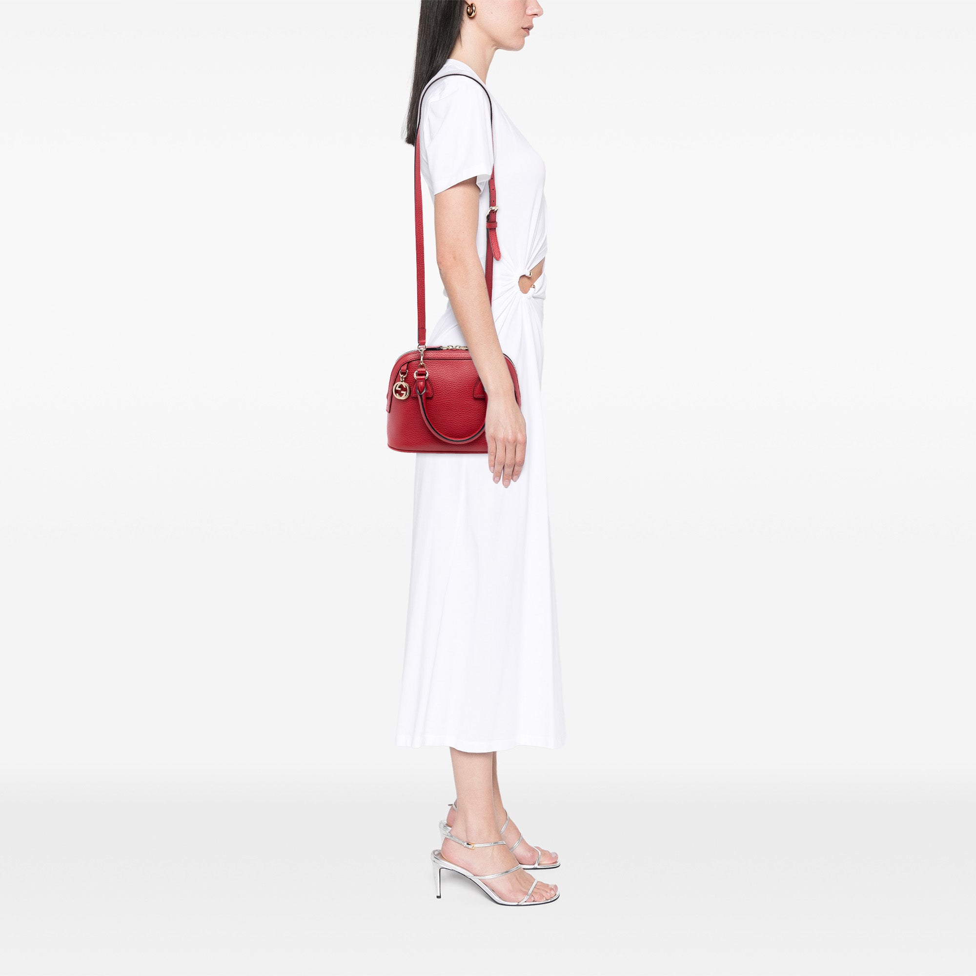Mini Calfskin GG Charm Dome Satchel - Image 7
