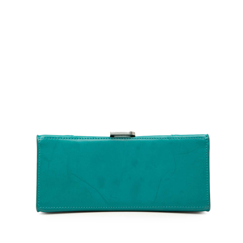 Small Shiny Box Calfskin Hourglass Top Handle Bag - Image 3